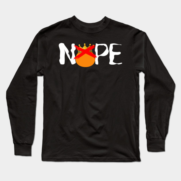 Nope — No Kings Long Sleeve T-Shirt by Charles's Store 8