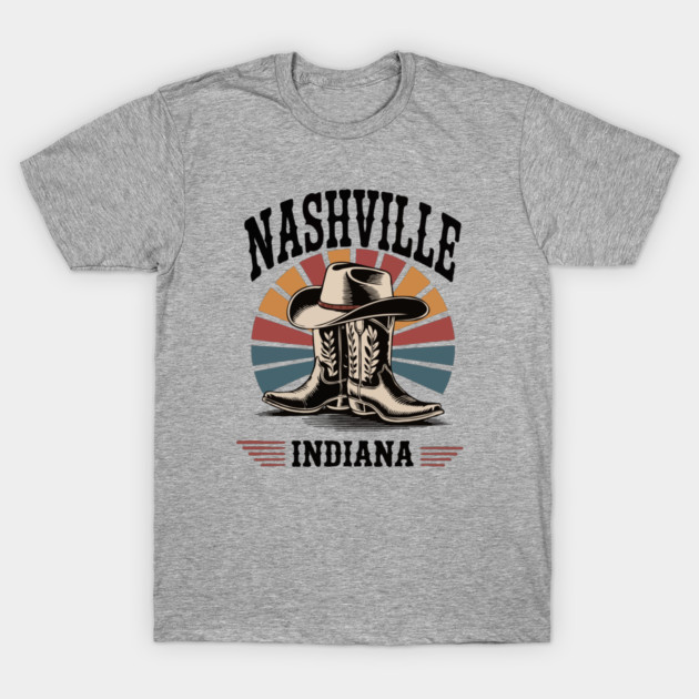 Nashville-Indiana-Western-Boots-Vintage T-Shirt by JessArty