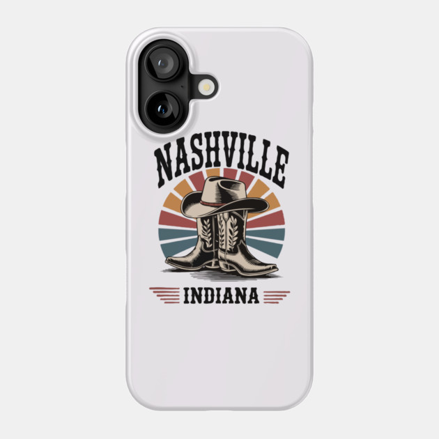 Nashville-Indiana-Western-Boots-Vintage Phone Case by JessArty