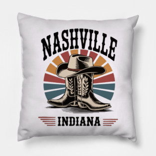 Nashville-Indiana-Western-Boots-Vintage Pillow