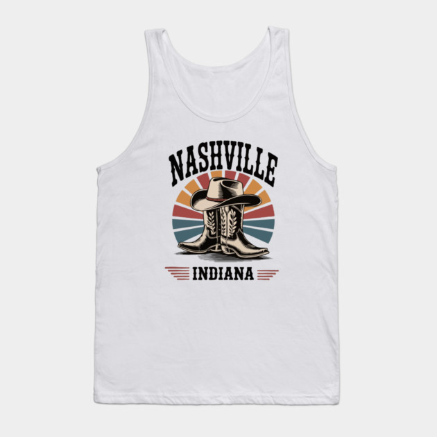 Nashville-Indiana-Western-Boots-Vintage Tank Top by JessArty