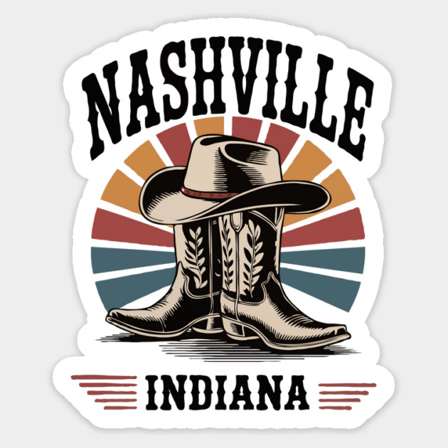 Nashville-Indiana-Western-Boots-Vintage Magnet by JessArty
