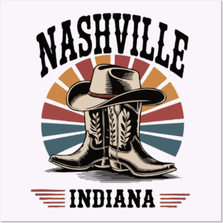 Nashville-Indiana-Western-Boots-Vintage Posters and Art