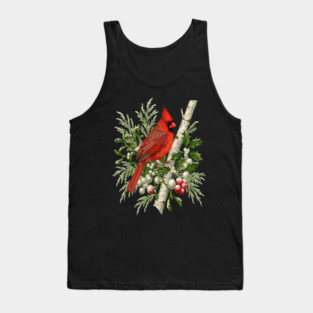Northern Cardinal Winter Bird Tank Top