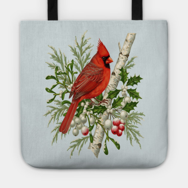 Northern Cardinal Winter Bird Tote by BirdsnStuff