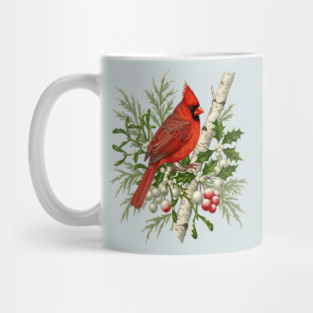 Northern Cardinal Winter Bird Mug