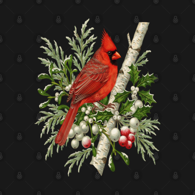 Northern Cardinal Winter Bird by BirdsnStuff