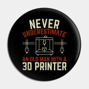 Old Man 3D Printer Printing Pin