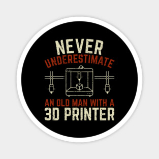 Old Man 3D Printer Printing Magnet