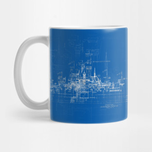 Castle Blueprint Mug