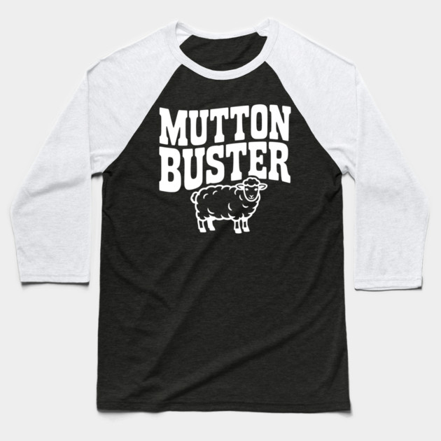 Mutton Buster Baseball T-Shirt by Frank Ring