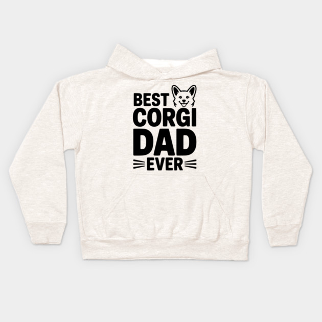 Best Corgi Dad Ever Kids Hoodie by Frank Ring