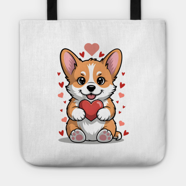 Corgi dog mom tote bag design