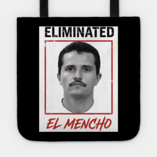 El Mencho Portrait Art Gritty Orange Frame Tote