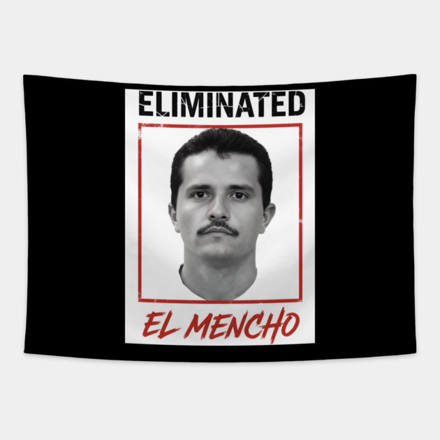 El Mencho Portrait Art Gritty Orange Frame Tapestry by Donald's Store 2