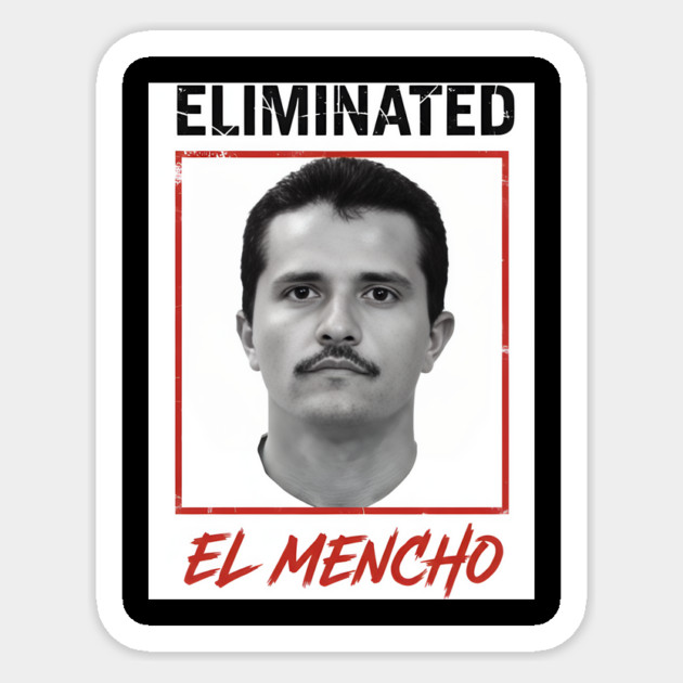 El Mencho Portrait Art Gritty Orange Frame Sticker by Donald's Store 2