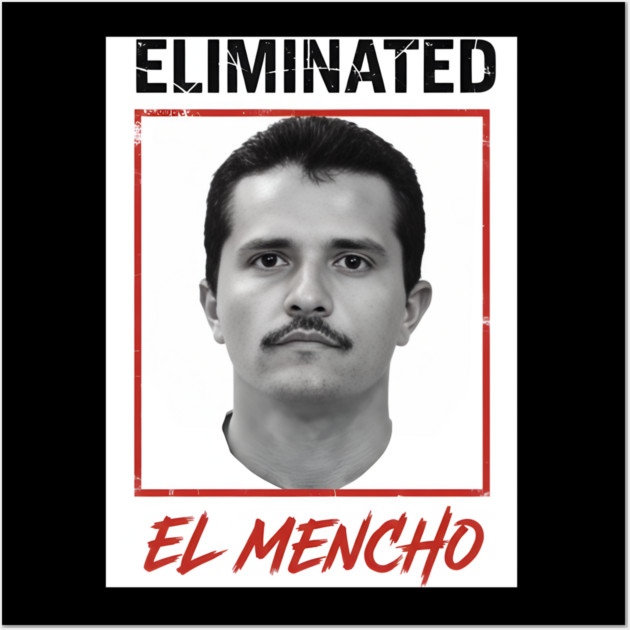 El Mencho Portrait Art Gritty Orange Frame Wall Art by Donald's Store 2