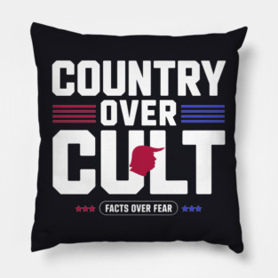 Country Over Cult Pillow