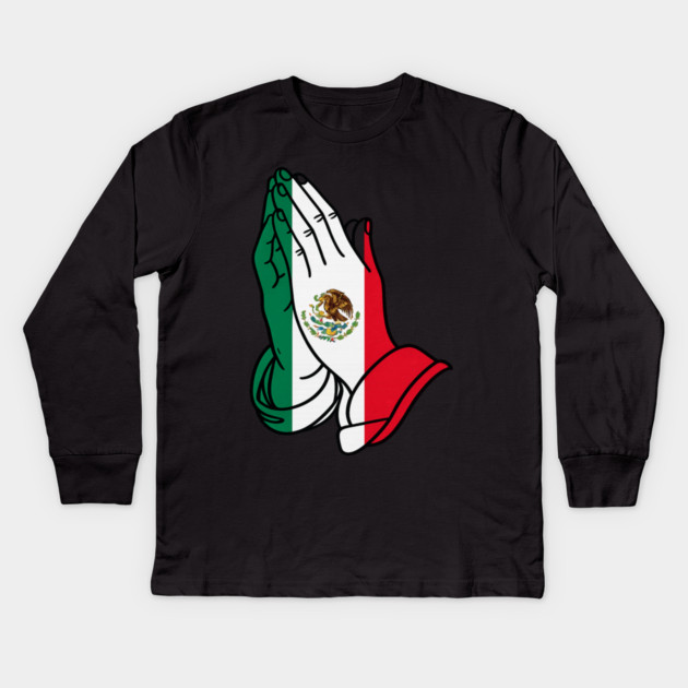 Pray For Mexico Kids Long Sleeve T-Shirt by Donald's Store 2