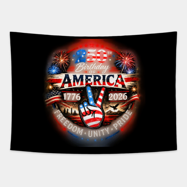 Americas Birthday Tapestry by CrazyGirl