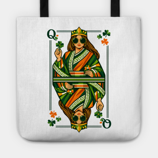 Irish Queen of Clubs St Patrick’s Day Tote by Hays Robert Print