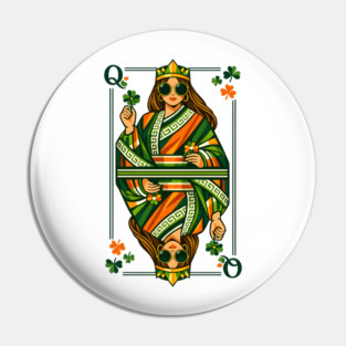 Irish Queen of Clubs St Patrick’s Day Pin