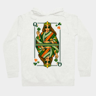 Irish Queen of Clubs St Patrick’s Day Hoodie