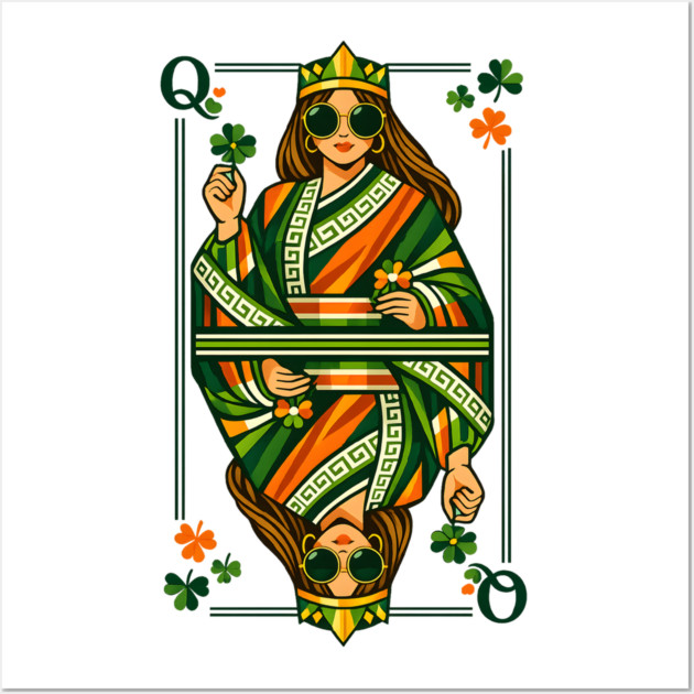 Irish Queen of Clubs St Patrick’s Day Wall Art by Hays Robert Print