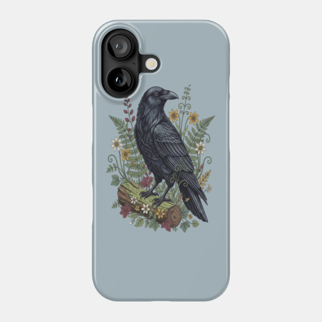 Raven Woodland Wildlife Phone Case by BirdsnStuff