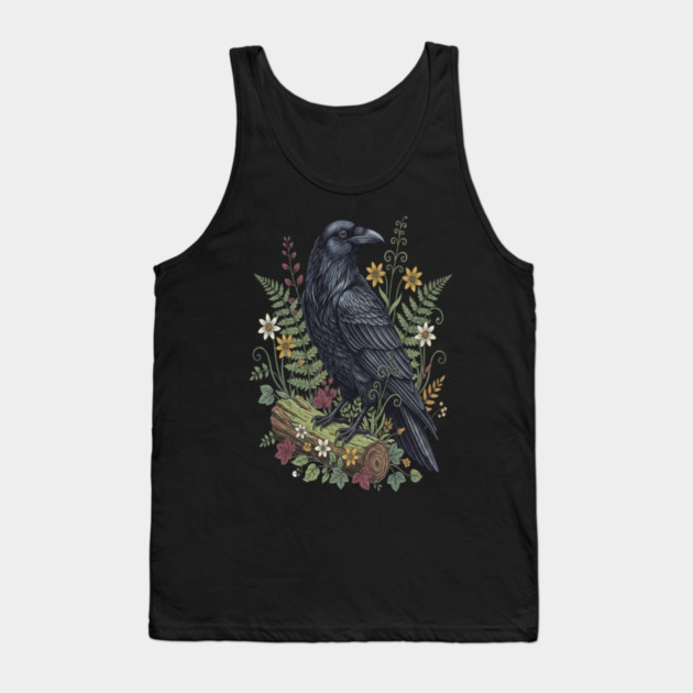 Raven Woodland Wildlife Tank Top by BirdsnStuff