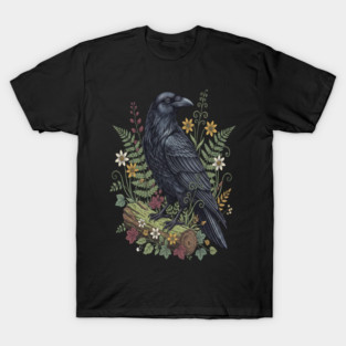 Raven Woodland Wildlife T-Shirt