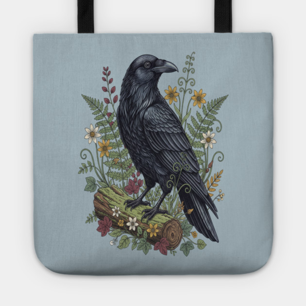 Raven Woodland Wildlife Tote by BirdsnStuff