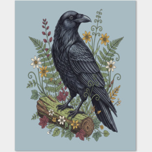 Raven Woodland Wildlife Posters and Art