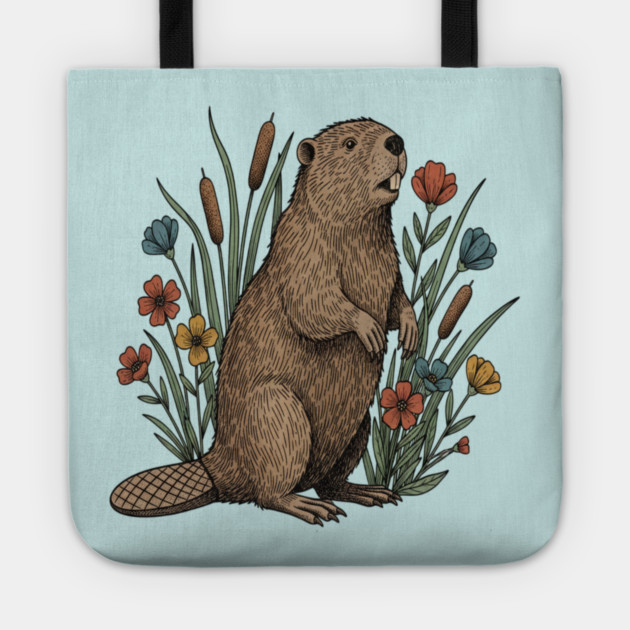 Beaver Wetland Wildlife Tote by BirdsnStuff