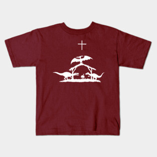 dinosaur nativity Christmas  2 Kids T-Shirt