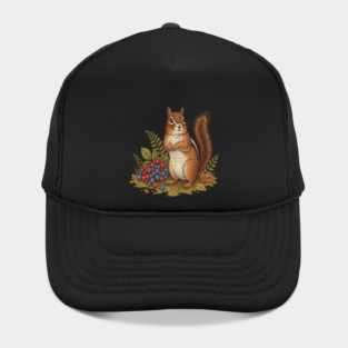 Chipmunk Gathering Berries Hat
