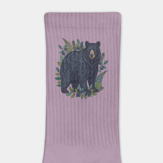 Black Bear with Wild Blueberries by BirdsnStuff