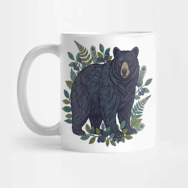 Black Bear with Wild Blueberries by BirdsnStuff