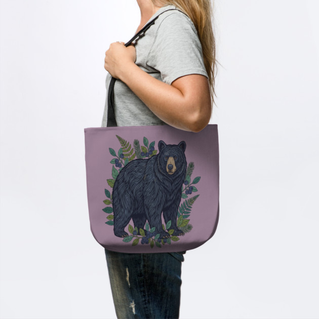 Black Bear with Wild Blueberries by BirdsnStuff