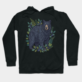 Black Bear with Wild Blueberries Hoodie