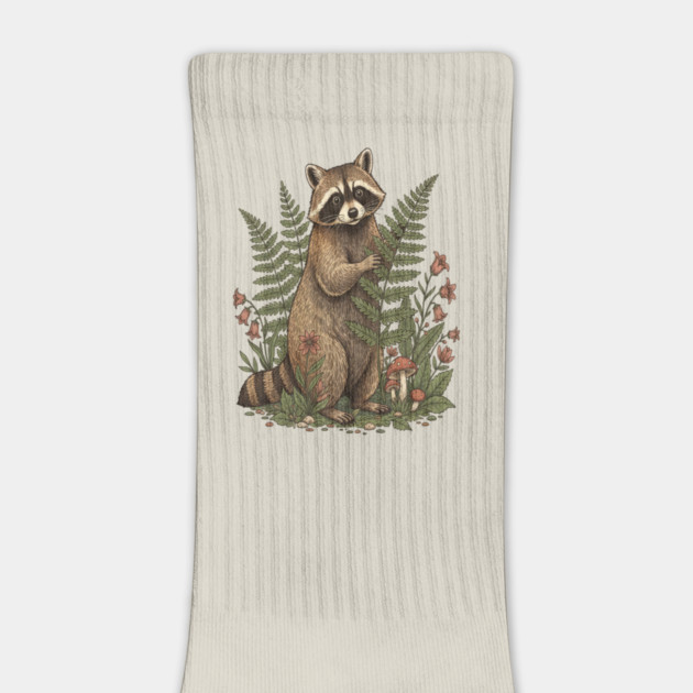 Raccoon in the Ferns by BirdsnStuff