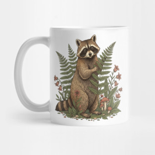 Raccoon in the Ferns Mug