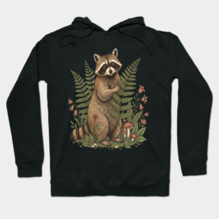 Raccoon in the Ferns Hoodie