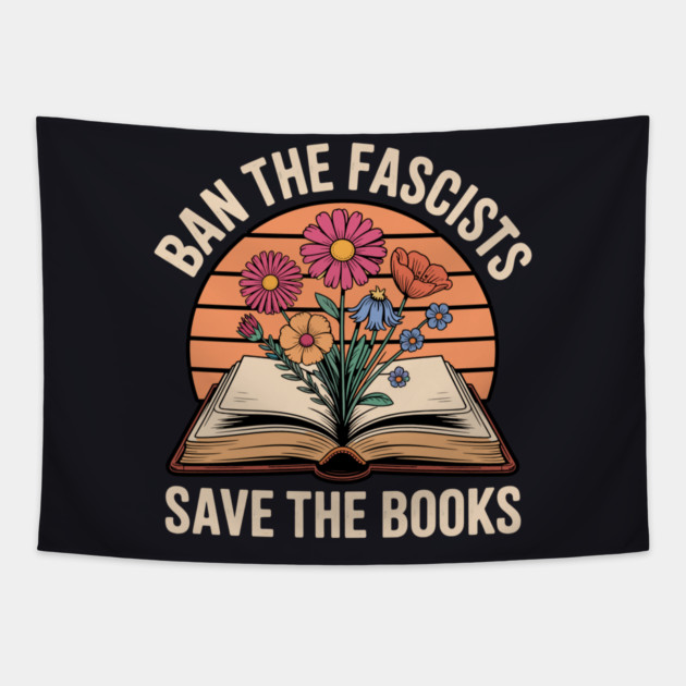 Ban The Fascists Save The Books Tapestry by Charles's Store 8