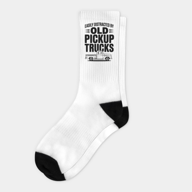 Easily Distracted by Old Pickup Trucks Socks by Frank Ring
