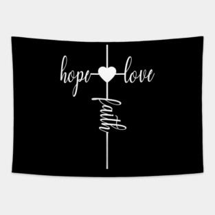 Faith hope and love Tapestry