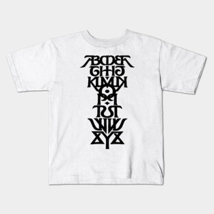 Symmetrical Alphabet Variant White Kids T-Shirt