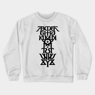 Symmetrical Alphabet Variant White Crewneck Sweatshirt