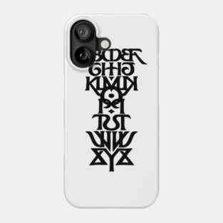 Symmetrical Alphabet Variant White Phone Case