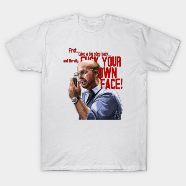 Tropic Thunder: Les Grossman Says "Take a Big Step Back..." T-Shirt by 51Deesigns